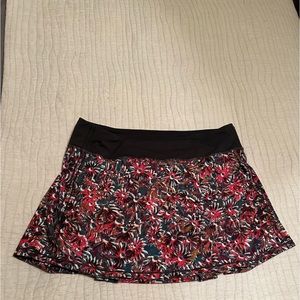lululemon athletica Floral Skirt - Black and Red